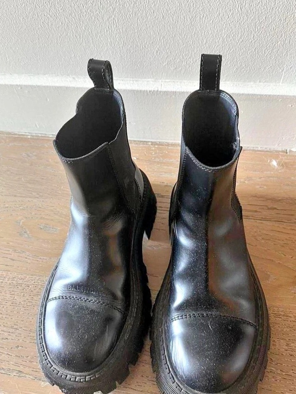 Balenciaga Strike Chelsea Boot Black Combat Boots
